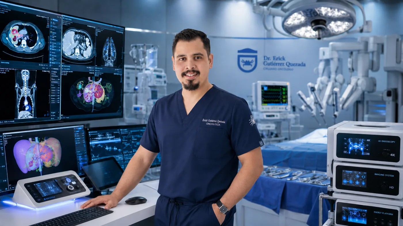 Dr. Erick Gutiérrez Quezada wearing surgical scrubs